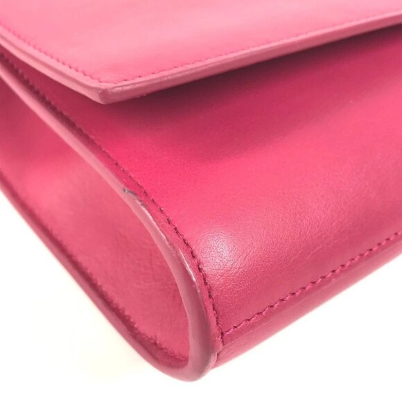 Saint Laurent 311213  Y line Logo flap bag pouch Clutch bag Leather pink/Gold - Picture 4 of 15